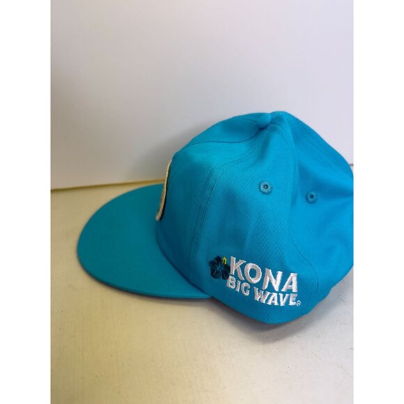 Kona Big Wave Turquoise Adjustable Cap "Unwind Its Aloha Time" Patch - Picture 2 of 6
